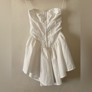 Shein White Strapless Dress